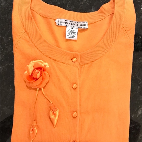 Jennifer Reale Orange Cardigan. - Picture 3 of 6